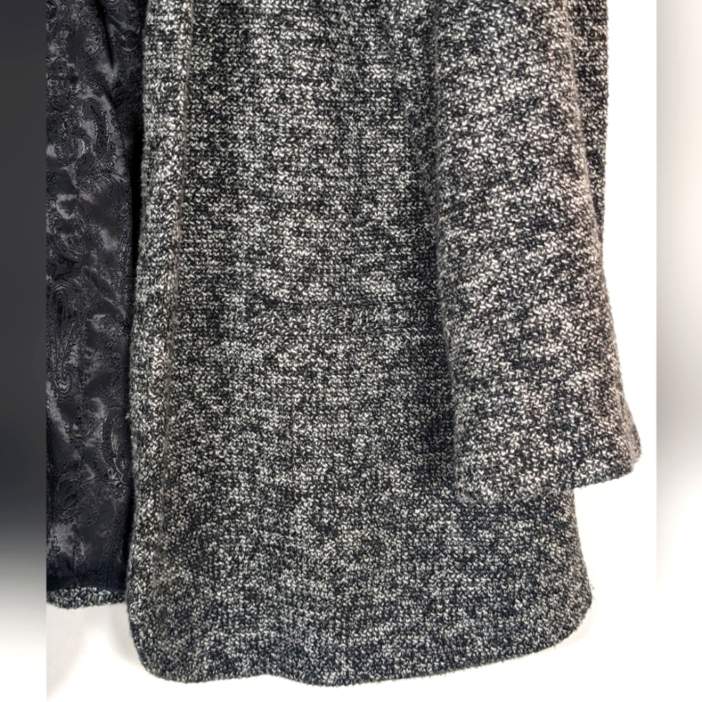 Soft Surroundings St. James Gray and Black Knit Open Front Cardigan Size Medium - Picture 4 of 9